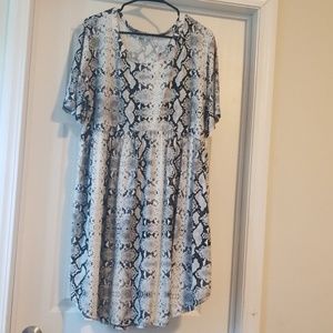 Snake skin print dress